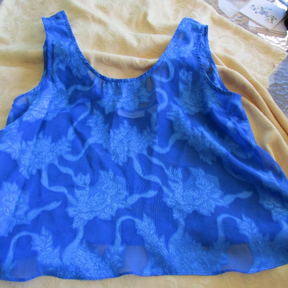 Vintage Royal Blue Victoria Secret 2 pc Baby Doll Nightie Lingerie - Picture 5 of 8
